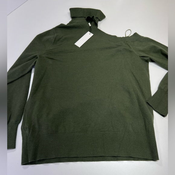 L'Agence Easton One Shoulder Sweater New with Tags Size Large Dark Green - Picture 2 of 16